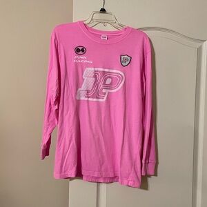 Victoria’s Secret Pink Long Sleeve Tee Shirt Pink Racing XS